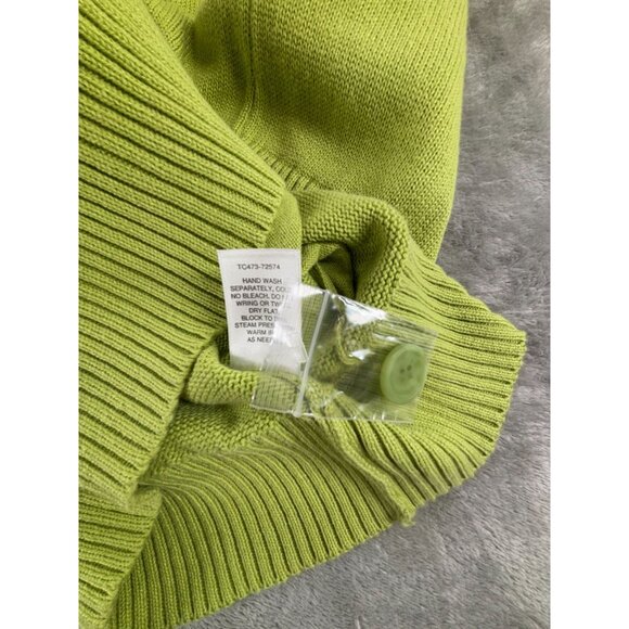 Pendleton Long Coventry Cardigan Lemongrass Sweater Women's XL Cotton Green - Picture 5 of 8